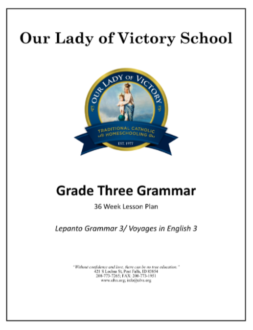 Lesson Plans – Grade 03 Lepanto Grammar